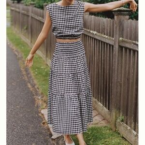 Anthropologie gingham set